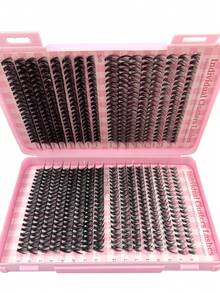 640pcs 30D/40D/50D High Capacity Lash Book Individual Faux Mink Eyelashes, Fluffy Wispy Lashes 0.07mm D Curl 9-16mm Mixed Length, Natural Soft Eyelash Extension Makeup, Suitable For Any Style, Reusable, Fit For Daily Makeup, Wedding, Date, Party, Music Festival, Halloween, Christmas - D - 查看 3