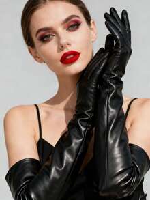 50cm Women's Fashion Multi-Color Warm Long Gloves, Suitable For Brides, Wedding Performances, Cosplay And Other Occasions, Autumn/Winter