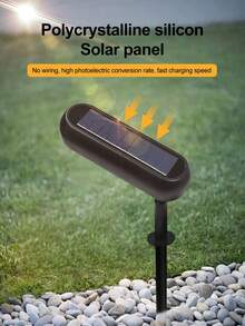 1pc Solar Spotlight, Outdoor Waterproof LED Floodlight, Garden Landscape Tree Lighting, Suitable For Lawn Landscaping, Tree Illumination, Courtyard Decoration, Night Atmosphere And Landscape Lighting Scenes