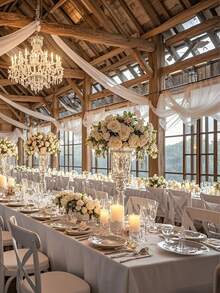 1件优雅香槟色桌布，长方形桌布，适用于婚礼装饰，可水洗重复使用，高品质涤纶缎面质感，适合婚礼、生日、餐厅、家庭聚会、户外派对等场合，可用作桌布、餐桌装饰和派对桌布。