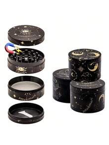 这款两件套包括一个卷烟托盘和一个50毫米研磨器。这款多功能研磨器，锌合金材质，四层设计，搭配金属卷烟托盘，是一款非常适合圣诞节/生日礼物或派对礼品的家用工具。