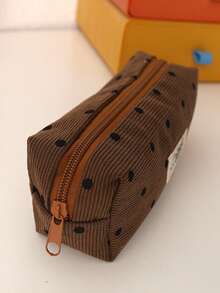 New Minimalist Korean Style Polka Dot Pencil Case, Ins High-Quality Large Capacity Stationery Bag, Niche Student Stationery Storage Pouch - Multicolor - View 7