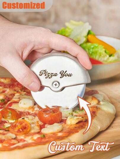 Personalisierter Pizzaschneider mit einzigartigem Design, Pizzaschneiderrad mit Klingenschutz - perfektes Geschenk für Pizzaliebhaber, Heimköche und Essbegeisterte - ideal für Geburtstage, Hochzeiten, Jahrestage und Einweihungen - Hochzeitsgeschenke