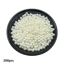 4/6/8/10毫米米色亚克力圆珠，适用于珠宝制作、手机链DIY、时尚手链项链装饰配件 - 米色 - 查看 3