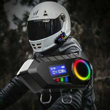 Helmet Wireless Earphones External Integrated Motorcycle Full Helmet Facelift Motorcycle Dedicated Riding Wireless Earphone Car Accessories 1pc Motorcycle Helmet Headphones 1000mAh Long Battery Life HiFi Stereo Intelligent Noise Reduction Voice Control Music All-In-One Riding Ultimate Set, Suitable For Riders Motorcycle Half Helmet Or Full Helmet Accessories - 黑色 - 查看 2