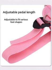 1pc Adjustable Ankle Strap For Resistance Bands, Comfortable Thick Ankle Cuff For Gym Workouts, Suitable For Glute, Leg Kickbacks And Other Exercises, Resistance Training Leg Strap - Pink - View 7