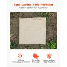 Garden Stepping Stones, 4Pcs 15.5 X 15.5 In, Decorative Stepping Stones With Stakes, Weather-Resistant Plastic Pathway Pavers, Smooth Surface, Outdoor Walkway For Lawn Patio Landscape, Beige - Beige 4 Pcs - View 2