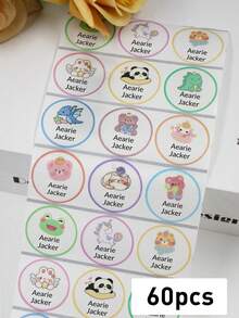 定制防水贴纸，个性化姓名标签贴纸，返校用品，定制姓名标签贴纸，托儿所标签，可定制贴纸，定制贴纸，学习用品，托儿所必备品，节日日历 - 風格8 - 查看 12