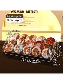 1 pieza Soporte para exhibición de tarjetas, Soporte vertical acrílico para tarjetas de felicitación, Estante acrílico transparente multicapa adecuado para tarjetas calificadas por PSA, tarjetas de béisbol y exhibiciones de tarjetas postales y pegatinas - transparente - Ver 12