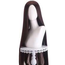 Peluca de Cosplay larga y recta de 40 pulgadas, pelucas de pelo sintético resistentes al calor con separación Central, Rubio, rosa, rojo y morado ZPFE - K002-01 - Ver 6