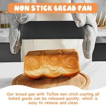 1个/3个装长方形不粘面包模具，家用厨房蛋糕烘焙工具，长方形吐司模具，不粘烘焙模具，烘焙模具套装