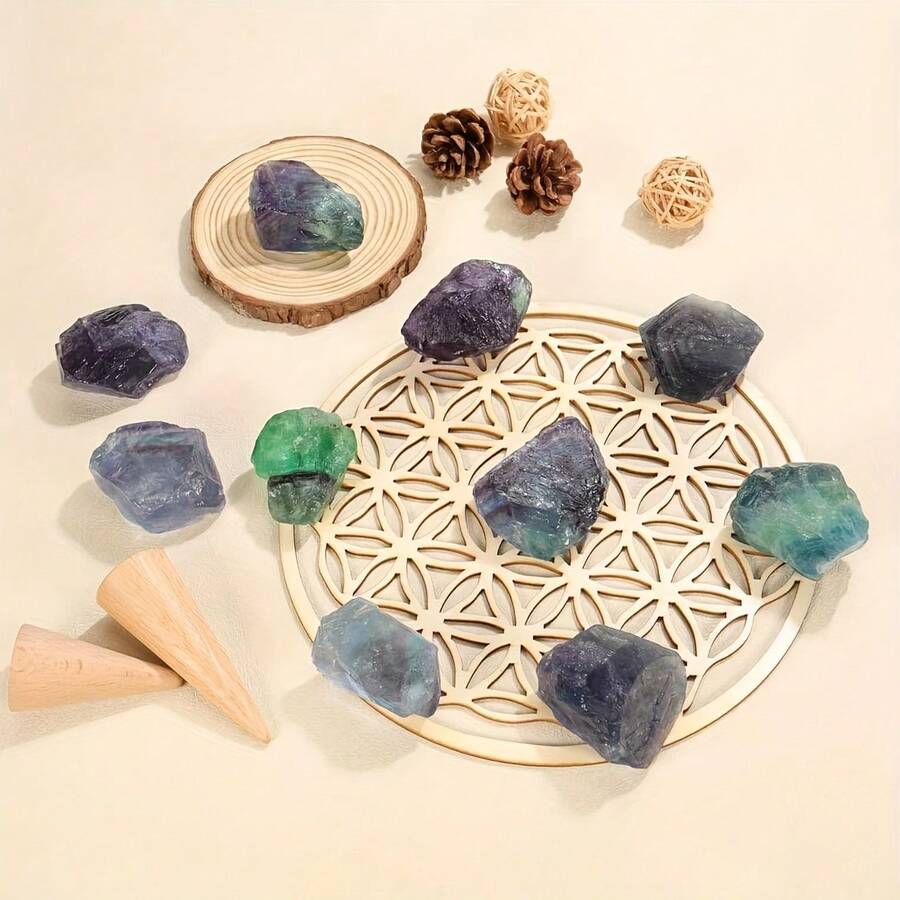 Peacock Stone Raw Crystal - Electroplated Brass Mineral, For Energy Healing, Spiritual Growth, Home Altar, Unique Rainbow Decor - Multicolor - View 1