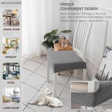 2-Piece Stretch Jacquard Waterproof Chair Cover Set, Removable And Washable, Bohemian Style, Made Of Polyester And Spandex Stretch Fabric, Suitable For Restaurants, Kitchens, Wedding Parties, And Home Décor. - Grey - View 2