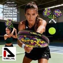 ABELHA New Carbon Fiber Paddle Racket, Team Sport Short-Handle Squash Paddle, Outdoor Sport Padel Tennis Racket, Paddle Tennis Equipment With Storage Backpack - Yellow - 1pc - View 8