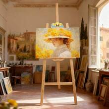 Wooden Easel Stand Sign And Painting - Adjustable Artist Easel Adults - Home Wedding Display, Art Easel With Canvas Holder Studio, Classroom - 裝飾藝術 - 查看 8