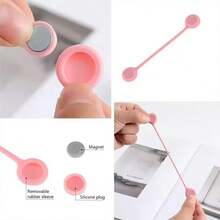 5/10pcs Reusable Magnetic Cable Ties, Silicone Magnetic Straps For Bundling, Bookmarks & Fridge Magnets