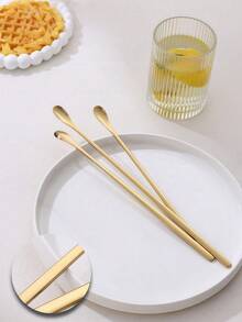 Stainless Steel Mixing Spoon - Premium Quality For Your Mixing Needs! Durable & Rust - Resistant, This Spoon Is Perfect For Kitchen, Bar, Or Cocktail Mixing. Ensures Comfortable Grip. Ideal For Stirring, Blending, And Serving