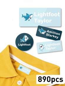 Custom Name Waterproof Stickers, Cute Cartoon Style Labels Stickers, Personalized Name Label Stickers For Clothes, Customized Decorative Tags. - Style 19 - View 10
