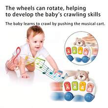 Juguete de oso de peluche de coche con sonido y luz musical multifuncional para bebés, juguete interactivo de múltiples escenarios, juguete educativo para bebés, juguete de pista deslizante giratoria, juguete de aprendizaje interesante (baterías no incluidas) - Multicolor - Ver 6