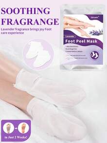 5双装足部去角质面膜，去除死皮并滋润护理，不含酒精，富含透明质酸和甘油，缓解干燥皲裂的脚后跟，软化粗糙的足部SPA袜，秋冬季皲裂足部护理，圣诞礼盒装（男女通用）