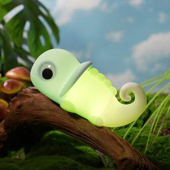 变色龙硅胶睡眠灯，蜥蜴卧室LED夜灯，可充电床头氛围灯，送给男孩女孩的趣味儿童礼物