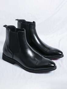 Men's Chelsea Boots With Red Soles, Slip-On Pointed Toe Formal Shoes, Ankle Boots, European & American Style Business Boots, Formal Leather Boots, High-Top Loafers, Red High Boots, Black/Brown Retro Motorcycle Boots, Men's Simple Fashion Brand Shoes, High-Top Casual Shoes, Suitable For Hiking And Driving Retro Cowboy Boots, Suede Office Daily Shoes, Breathable Lightweight Non-Slip All-Season Plus Size Men's Shoes 38-47, Motorcycle Boots, Formal Office Ankle Boots