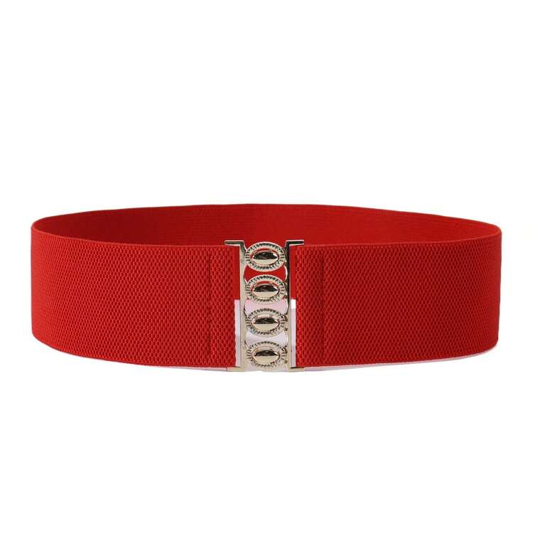 2 piezas Cinturón elástico de cintura sólida, diseño ancho, adecuado para que las mujeres lo usen en verano, otoño y de vuelta a la escuela - Multicolor - Añade 10