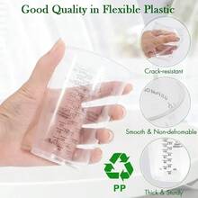SMI Fine Disposable Plastic Measuring Cup With Wooden Stir Stick Multi-Purpose Epoxy Resin Liquid Mixing Cup With Graduations - Clear - View 3