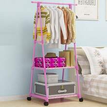 Estante de exhibición de ropa triangular de pie con estante de almacenamiento estante de ropa de lavandería - Color aleatorio - Ver 4