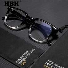 HBK 时尚光学镜架新款 TR90 方形大框复古艺术装饰休闲透明眼镜男女通用，户外旅行假日街头摄影购物节礼物 - K39922 - 查看 45