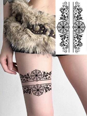 1pc Temporary Tattoo Sticker, Paper Tattoo Sticker, Multipurpose Body Art Fake Tattoo Suitable For Arms, Chest, Abdomen And Back - , Easy To Apply And Remove