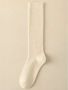 1 Pair/5 Pairs Women's Thick Cashmere Blend Knee-High Socks, Warm For Autumn/Winter - Multicolor - View 9