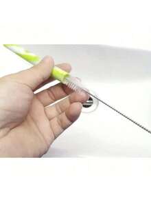 6pcs Metal Straw Cleaner - Extra Long Stainless Steel Brush For Cleaning Reusable Straws, Water Bottles And Pipes - White - View 7