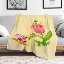 S-Strawberry Pink Shortcake Throw Blanket – Fluffy Plaid Picnic & Camping Blanket, Soft & Cozy Portable Sofa Decor, Downy King Lid Blanket For All-Season Comfort - Photo-13 - 查看 12
