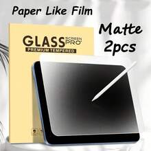 2片装磨砂钢化玻璃屏幕保护膜,兼容iPad 11/10/9/8/7/6/5/2025 Air/2024 Air/2024 Pro/2022 Pro/2024 Air/2025 Air/2021 Pro/2020 Pro/2018 Pro/Mini 6/Mini 5/Mini 4/Air 5/Air 4/Air 3(10.2英寸/11英寸/10.9英寸/8.3英寸/12.9英寸/9.7英寸/13英寸),防刮花,超清晰,兼容Apple Pencil,防眩光,触控灵敏,适用于办公/绘画,防反射,适合作为礼物送给朋友、作为圣诞礼物、作为基督教礼物、送给男士的礼物、送给妈妈的礼物,是屏幕保护的必备品,适用于日常防护和办公。家用日常防护罩 办公家用平板电脑屏幕保护膜 平板电脑配件 防水防震防摔防刮花 - 數量2pcs - 查看 39