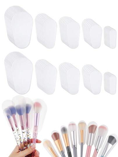 50pcs/30pcs/20pcs/10pcs/5pcs Makeup Brush Dust Cover, Designed For Makeup Brushes, 5 Sizes, Portable Makeup Brush Protector, Travel Essential, Brush Head Cover, Protects Bristles, Easily Fits In Any Makeup Bag, Convenient Storage And Organization For Home And Travel Use.,Giveaways