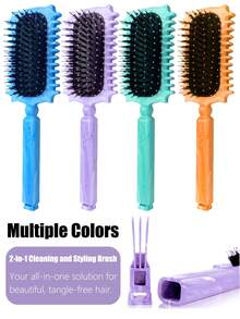 Hair brushes-EU+UK 2026 闪光猪鬃卷发梳，适合卷发，打造专属女士卷发造型 - 彩色 - 查看 7