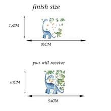 1 件恐龙树墙贴，恐龙脚印动物森林墙贴，游戏室墙面装饰 - 彩色 - 查看 8