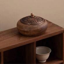 实木香炉，室内香薰炉，配檀香，茶道装饰，情人节、婚礼、生日、房间装饰、家居装饰、客厅装饰、办公室装饰、卧室装饰、秋季装饰 - 彩色 - 查看 5