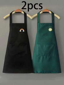 防水透气厨房围裙，带口袋，男女皆宜，款式时尚，易于清洁，厨房，浴室，家居，家居供应商