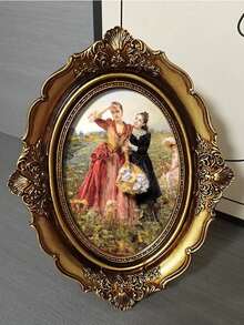 1 Khung ảnh hình oval cổ điển - Kính mạ đồng và vàng, chế tác thủ công châu Âu, thiết kế nghiêng, kèm chân đế, có thể treo tường/để bàn - Thích hợp cho phòng khách, trang trí nhà cửa sang trọng, trưng bày vật phẩm sưu tầm - Khung ảnh phong cách retro - Trang trí thế hệ Millennials - Nghệ thuật gia truyền - Phụ kiện kệ trưng bày được tuyển chọn - Điểm nhấn trang trí phòng thanh lịch - Nhiều màu - Xem 1