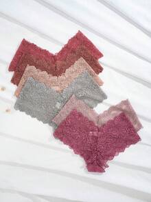 Paquete de 6 piezas de ropa interior elegante y de unicolor para mujer