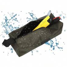 Pissente Bolsa de Herramientas Pequeña con Cremallera, Kit de Herramientas Portátil para Electricista, Impermeable Gruesa (Verde) - Negro - Ver 1