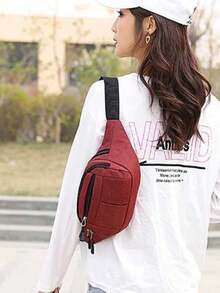 Men's Cross-Body Sling Bags Men's Waist Bag, Hip Chest Belt, Men's Purse, Waist Bag(Zipper Direction Random) - Multicolor - View 11