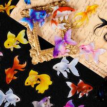 56pcs/Set Animal Stickers, Goldfish Pattern Sticker Pack, PET Material Waterproof Creative Decals For Festivals Cheering And Party, Decorative DIY Gifts, Artistic Stickers For Diary, Laptop, Notebook, Water Bottle, Phone Case, Aesthetics Stickers For Teens Adults, School Supplies, Back To School - Multicolor - View 1