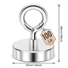 1 nam châm dụng cụ câu cá siêu mạnh, nam châm tròn chịu lực cao, nam châm neodymium cỡ lớn dùng để gỡ thẻ, lực hút mạnh, công suất cao, thích hợp cho việc thu hồi đồ vật ở hồ, sông, bãi biển và sân vườn. - Bạc - Xem 13