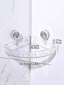 Bathroom Suction Cup Shelf, No Drilling Bathroom Hanging Basket, Toilet Wall-Mounted Vanity Storage Rack Bathroom - Multicolor - View 7