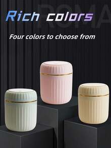 1pc Mini Cute Desktop Trash Can With Lid Bedroom Office Mini Waste Bin Kitchen Bathroom Home Household SuppliesMini Desktop Trash Can Press Type Desktop Garbage Bin For Living Room Car Bedroom Dining Room Desktop Trash Can - Multicolor - View 4