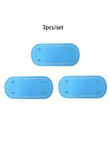 8.66 X 3.94 Inch Oval-Shaped Perforated Handbag Bottom Base, Faux Leather Lining, Suitable For Handbag, Shoulder Bag, Wallet Making Accessories, Wallet Making Materials, Handbag Structure, Crochet Texture - Multicolor - View 22