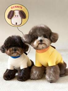 1件 HUITAIYANG 宠物卫衣，狗狗衣服，狗狗卫衣，秋冬季保暖宠物服装，猫咪上衣防掉毛，可爱狗狗印花，适合中小型犬猫 - 彩色 - 查看 3